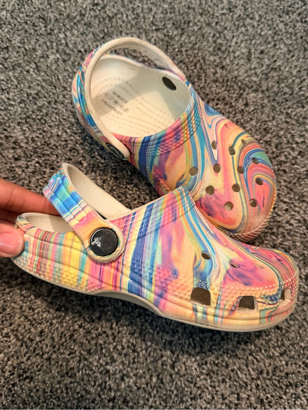 CROCS Kids Multicolor Tie-Dye Swirl Clogs